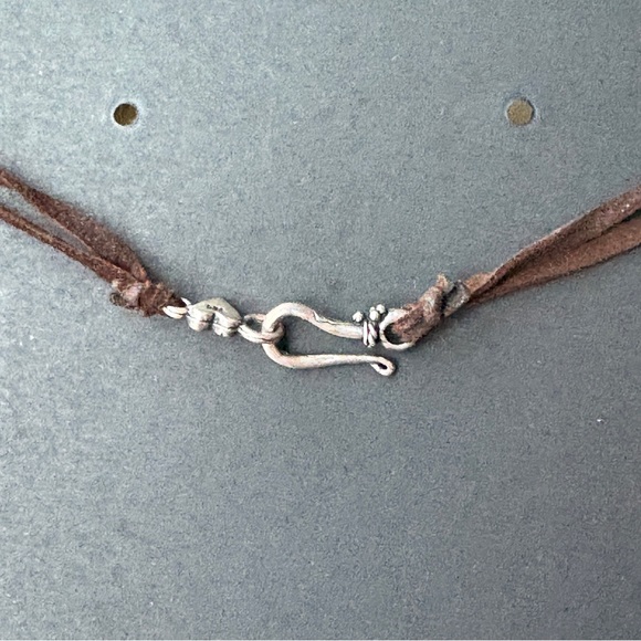 Chan Luu 925 Sterling Silver 15" Leather Necklace 3.47g - Picture 9 of 16